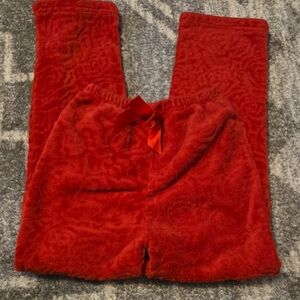 Cozy Red Fleece Pajama Pants
